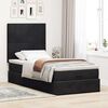 vidaXL Ottoman-Bett mit Matratzen Schwarz 90x190 cm Samt