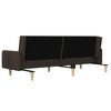 vidaXL Schlafsofa 2-Sitzer mit Fu&szlig;hocker Dunkelbraun Stoff
