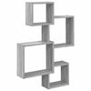 vidaXL Wandw&uuml;rfelregale Wandhalterung Grau Sonoma 64 x 13,5 x 91,5 cm