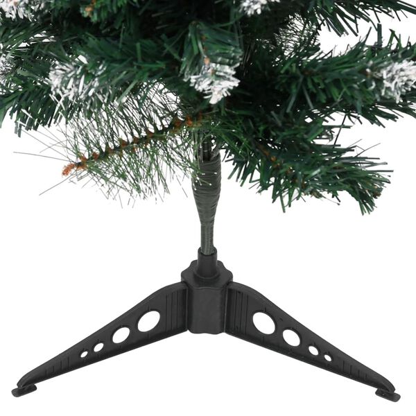 vidaXL Künstlicher Weihnachtsbaum mit Ständer Grün und Weiß 90 cm PVC