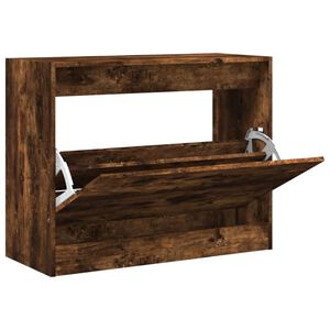 vidaXL Schuhschrank R&auml;uchereiche 80x34x63 cm Holzwerkstoff