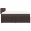 vidaXL Boxspringbett mit Matratze Dunkelbraun 200x200 cm Stoff