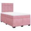 vidaXL Boxspringbett mit Matratze Rosa 120x190 cm Samt