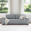 vidaXL 3-Sitzer-Sofa Hellgrau 220x77x82 cm Stoff