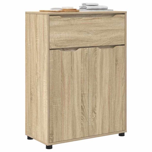vidaXL Badezimmerschrank mit Regal Sonoma-Eiche 72,5 x 36,5 x 100 cm
