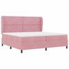 vidaXL Boxspringbett mit Matratze Rosa 200 x 200 cm Polyester