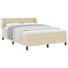 vidaXL Boxspringbett mit Matratze Creme 140 x 200 cm Stoff