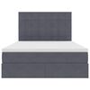 vidaXL Aufbewahrungsbett mit Matratze Dunkelgrau 140 x 200 cm Samt