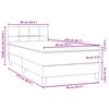 vidaXL Boxspringbett mit Matratze & LED Hellgrau 90x210 cm Samt
