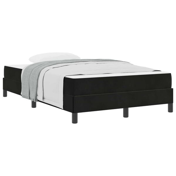 vidaXL Boxspringbett mit Matratze Schwarz 120 x 190 cm Stoff
