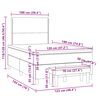 vidaXL Boxspringbett mit Matratze Dunkelbraun 120x190 cm Stoff