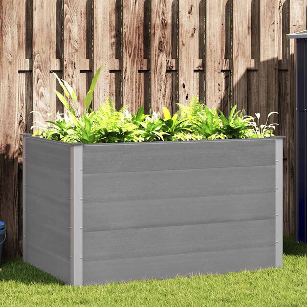 vidaXL Garten-Hochbeet WPC 150x100x91 cm Grau