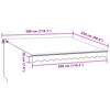 vidaXL Markise Manuell mit LED Braun 300x250 cm