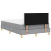 vidaXL LED Boxspringbett mit Matratze Hellgrau 120 x 200 cm Stoff