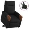 vidaXL Relaxsessel mit Aufstehhilfe Schwarz Stoff