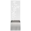 vidaXL Garten Sichtschutz-Leinwand Floral Silber 50 x 140 cm Edelstahl