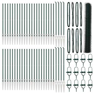 vidaXL Schwei&szlig;drahtzaun mit Spikes 100 x 1,2 m (B x H)