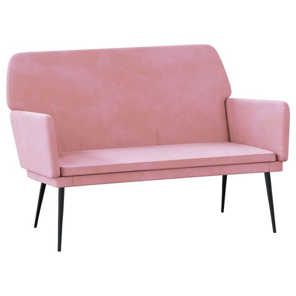 vidaXL Sitzbank Rosa 108x79x79 cm Samt