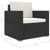 vidaXL 13-tlg. Garten-Lounge-Set mit Auflagen Poly Rattan Schwarz