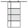 vidaXL Schiebet&uuml;r mit Beschlag 102,5x205 cm Hartglas und Aluminium