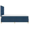 vidaXL LED Boxspringbett mit Matratze Blau 140 x 190 cm Stoff