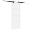 vidaXL Schiebet&uuml;r ORKDAL 83 x 211 cm Holzwerkstoff Wei&szlig; und Schwarz