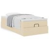 vidaXL Ottoman-Bett mit Matratze Creme 80x200 cm Stoff