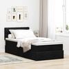 vidaXL Ottoman-Bett mit Matratze Schwarz 80x200 cm Stoff