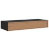 vidaXL Wandregale mit Schubladen 2 Stk. Schwarz 60x23,5x10 cm MDF
