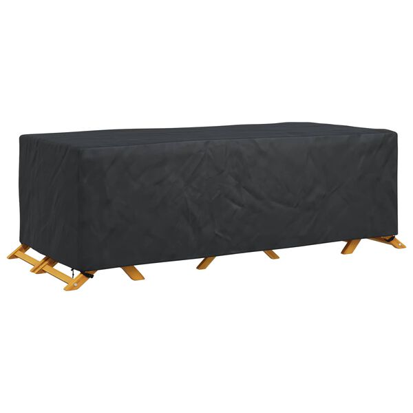 vidaXL M&ouml;belbezug Uni Schwarz 300 x 140 x 90 cm 600D