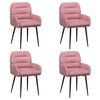 vidaXL Esszimmerst&uuml;hle 4 Stk. Samt Rosa 59 x 59,5 x 90 cm
