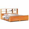 vidaXL Massivholzbett ohne Matratze Wachsbraun 180x200 cm Massivholz