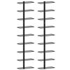 vidaXL Wand-Weinregale f&uuml;r 18 Flaschen 2 Stk. Schwarz Eisen