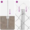 vidaXL Zaun und Pfosten Silber 0,8 x 25 m Stahl
