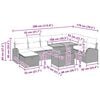 vidaXL Gartensofa-set mit Kissen mit Speicher 9 pcs Grau Poly-Rattan