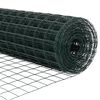 vidaXL Zaun mit Pfosten Grün 1 x 10 m Stahl und PVC