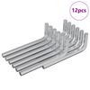 vidaXL Inbusschl&uuml;ssel 12 Stk. Silber 32 x 86 mm Stahl