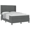 vidaXL Boxspringbett mit Matratze Dunkelgrau 190 x 140 cm Stoff