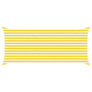 vidaXL Sonnensegel Gelb und Wei&szlig; 4,5 x 2 m 100 % Polyester Oxford