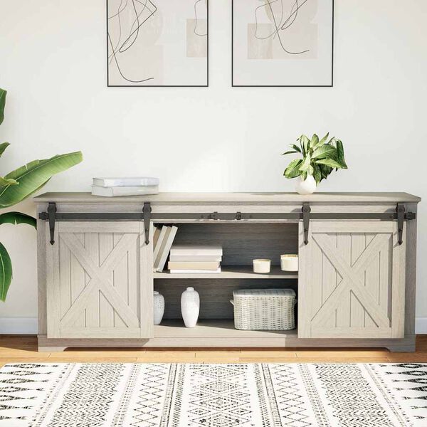 vidaXL Schiebet&uuml;rbeschlag Set f&uuml;r Schrankt&uuml;ren 152 cm Karbonstahl