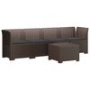 vidaXL 4-Sitzer Gartensofa mit Kissen Rattan Look PP Braun