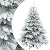 vidaXL K&uuml;nstlicher Scharnier-Weihnachtsbaum schneebedeckt Wei&szlig; 120 cm