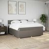 vidaXL Boxspringbett mit Matratze Taupe 180x200 cm Stoff
