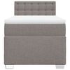 vidaXL Boxspringbett mit Matratze Taupe 100x200 cm Stoff