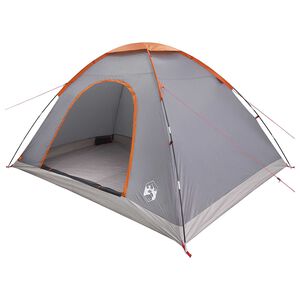 vidaXL Campingzelt mit Dach Grau und Orange 335 x 275 x 180 cm