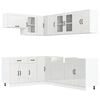 vidaXL 11-tlg. K&uuml;chenschrank-Set Lucca Hochglanz-Wei&szlig; Holzwerkstoff