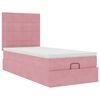 vidaXL Ottoman-Bett mit Matratzen Rosa 80x200 cm Samt