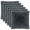 vidaXL Kissenbezug 6 pcs HEERLEN Anthrazit 55 x 55 cm PV Fleece