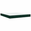 vidaXL Boxspringbett mit Matratze Dunkelgr&uuml;n 180x200 cm Samt