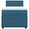 vidaXL Boxspringbett mit Matratze Blau 90x190 cm Samt